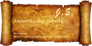 Javorniczky Sarolt névjegykártya